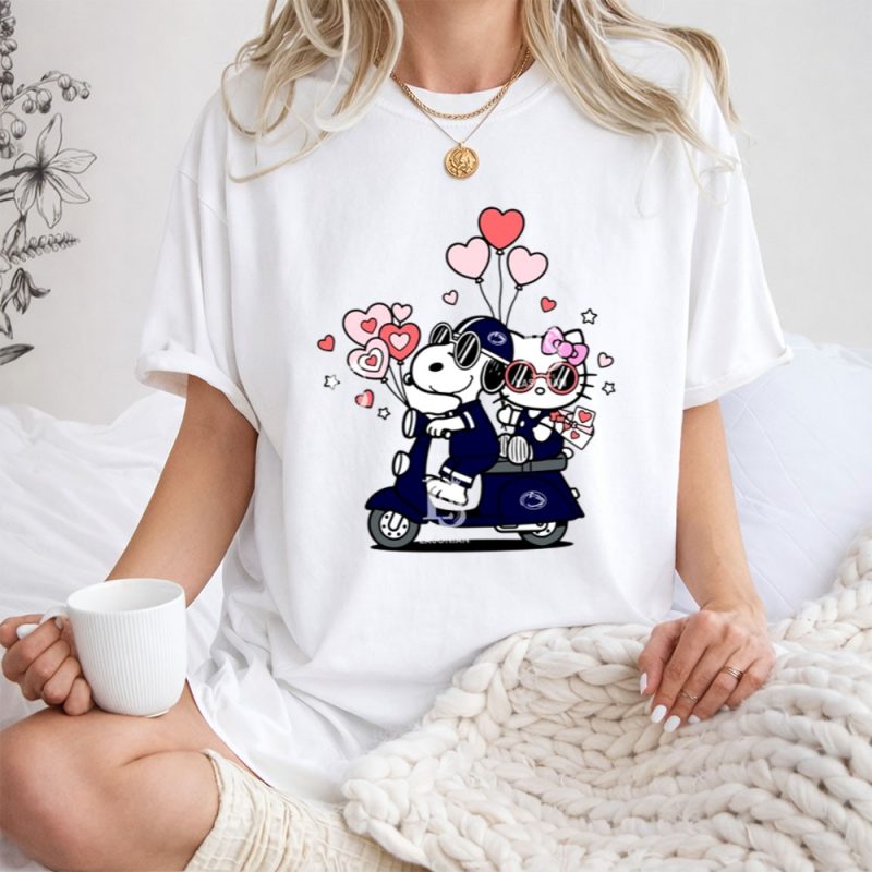 Penn State Nittany Lions Snoopy And Hello Kitty Valentine 1 T Shirt.jpg