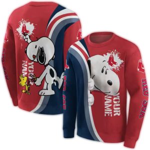 Personalized Boston Red Sox Peeking Snoopy AOP Sweatshirt 1.jpg