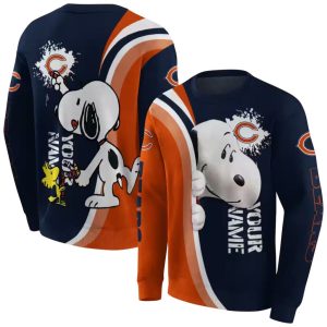 Personalized Chicago Bears Peeking Snoopy All over Print Sweatshirt 1.jpg