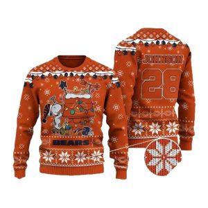 Personalized Chicago Bears Snoopy Christmas Ugly Sweater 1.jpg