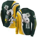 Personalized Green Bay Packers Peeking Snoopy All Over Print Sweatshirt 1.jpg