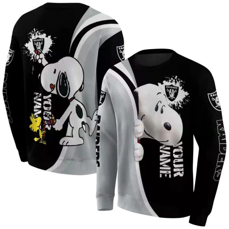 Personalized Las Vegas Raiders Peeking Snoopy Aop Sweatshirt 1.Jpg