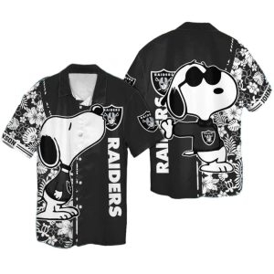 Personalized Las Vegas Raiders Snoopy Kiss Logo Hawaiian Shirt 1.jpg