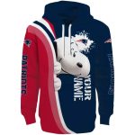 Personalized New England Patriots Peeking Snoopy and Woostock All Over Print Hoodie 2.jpg
