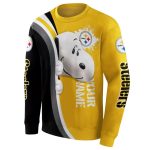 Personalized Pittsburgh Steelers Peeking Snoopy All Over Print Sweatshirt 2.jpg