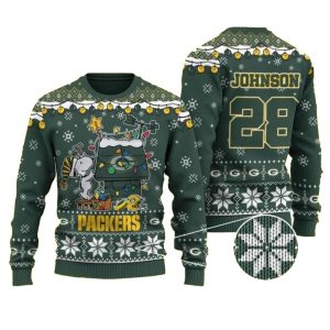 Personalized Snoopy Green Bay Packers Ugly Sweater 1.jpg