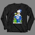 Philadelphia 76ers Snoopy Christmas Present With Tree And Woodstock 4 Long Sleeves