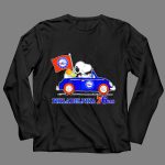 Philadelphia 76ers Snoopy Driving Car with Basketball and Flag 4 Long Sleeves