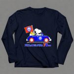 Philadelphia 76ers Snoopy Driving Car with Basketball and Flag 6 Long Sleeves