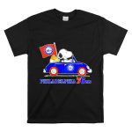 Philadelphia 76ers Snoopy Driving Car with Basketball and Flag T Shirt 6