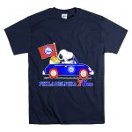 Philadelphia 76ers Snoopy Driving Car with Basketball and Flag T Shirt 7