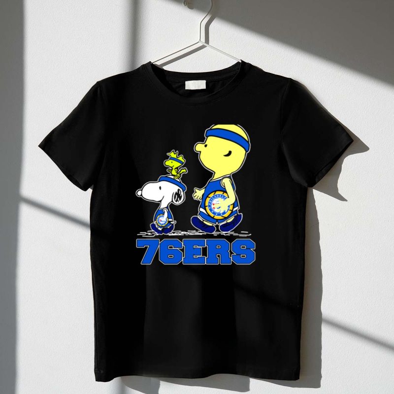 Philadelphia 76Ers Snoopy Fans With Basketball 1 T Shirt