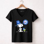 Philadelphia 76ers Snoopy Woodstock Pilgrim Hat Basketball 6 Womens V Neck
