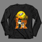 Philadelphia Eagles Snoopy Charlie Brown Halloween Pumpkin Moon 4 Long Sleeves