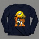 Philadelphia Eagles Snoopy Charlie Brown Halloween Pumpkin Moon 6 Long Sleeves