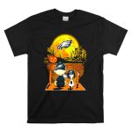 Philadelphia Eagles Snoopy Charlie Brown Halloween Pumpkin Moon T Shirt 6