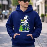Philadelphia Eagles Snoopy Christmas Doghouse With Woodstock And Lights 8 Hoodie