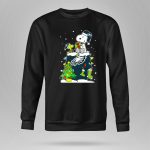 Philadelphia Eagles Snoopy Christmas Doghouse With Woodstock And Lights 9 Sweatshirt