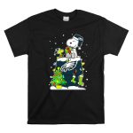 Philadelphia Eagles Snoopy Christmas Doghouse With Woodstock And Lights T Shirt 6