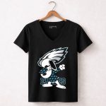 Philadelphia Eagles Snoopy Dabbing Mascot 7 Womens V Neck