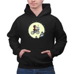 Philadelphia Eagles Snoopy Et Moon Bicycle Scene 2 Hoodie