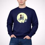 Philadelphia Eagles Snoopy Et Moon Bicycle Scene 3 Sweatshirt