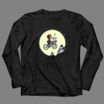 Philadelphia Eagles Snoopy Et Moon Bicycle Scene 4 Long Sleeves