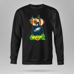 Philadelphia Eagles Snoopy Halloween Witch And Football Pumpkin Scene 9 Sweatshirt