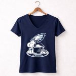 Philadelphia Eagles Snoopy Helmet 5 Womens V Neck