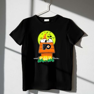 Philadelphia Flyers Snoopy Halloween Moon Pumpkin House Shirt
