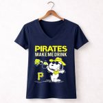 Pirates Make Me Drink Snoopy Pittsburgh Pirates Fans 5 Womens V Neck.jpg