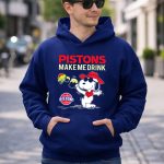 Pistons Make Me Drink Snoopy Detroit Pistons Fans 8 Hoodie