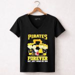 Pittsburgh Pirates Team Snoopy Baseball Fan Forever Not Just When We Win 7 Womens V Neck.jpg