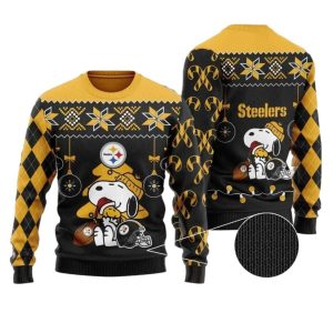 Pittsburgh Steelers Funny Snoopy Santa Claus Ugly Sweater 1.jpg