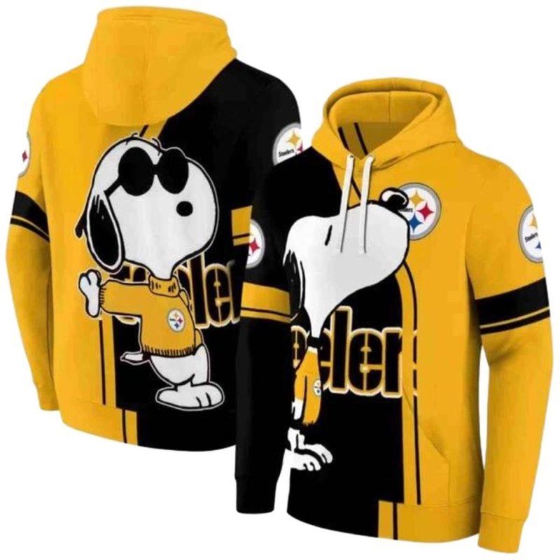 Pittsburgh Steelers Playful Snoopy All Over Print Hoodie 1.Jpg
