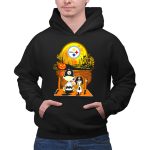 Pittsburgh Steelers Snoopy Charlie Brown Halloween Pumpkin Moon House 2 Hoodie