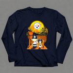 Pittsburgh Steelers Snoopy Charlie Brown Halloween Pumpkin Moon House 4 Long Sleeves1