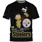 Pittsburgh Steelers Snoopy and Friends All Over Print T Shirt 1.jpg