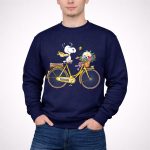 Pittsburgh Steelers Snoopy on Bicycle with Football Helmet and Flowers T Shirt 1.jpeg T Shirt 3