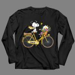Pittsburgh Steelers Snoopy on Bicycle with Football Helmet and Flowers T Shirt 1.jpeg T Shirt 4
