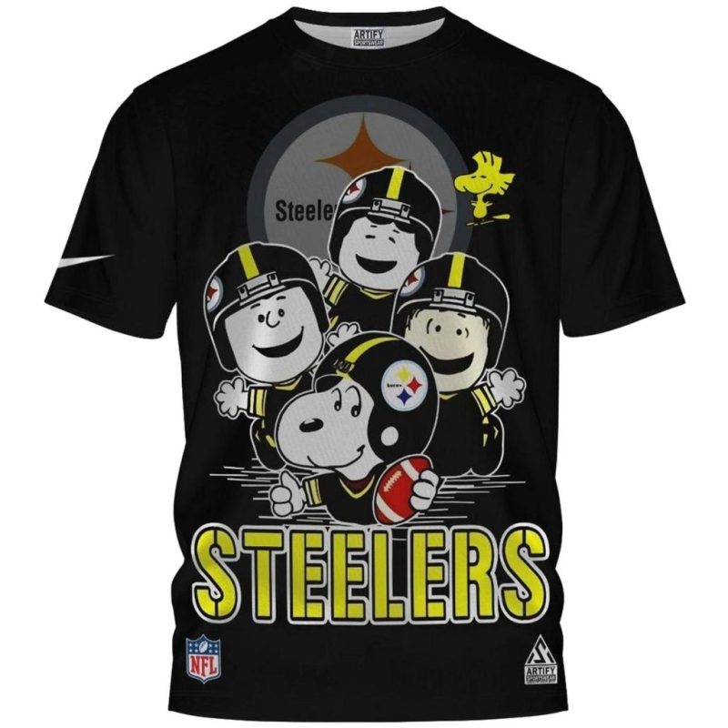 Pittsburgh Steelers The Peanuts Snoopy Player All Over Print T Shirt 1.Jpg