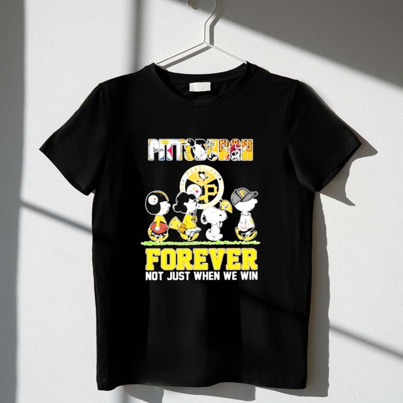 Pittsburgh Team Snoopy And Charlie Brown The Peanuts Forever Not Just When We Win 1 T Shirt