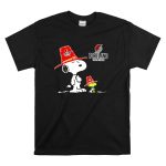 Portland Trail Blazers Snoopy Woodstock Red Hat T Shirt 6