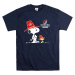Portland Trail Blazers Snoopy Woodstock Red Hat T Shirt 7