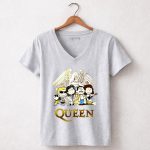 Queen Band Peanuts Comic Style Snoopy Dog 7 Womens V Neck.jpg