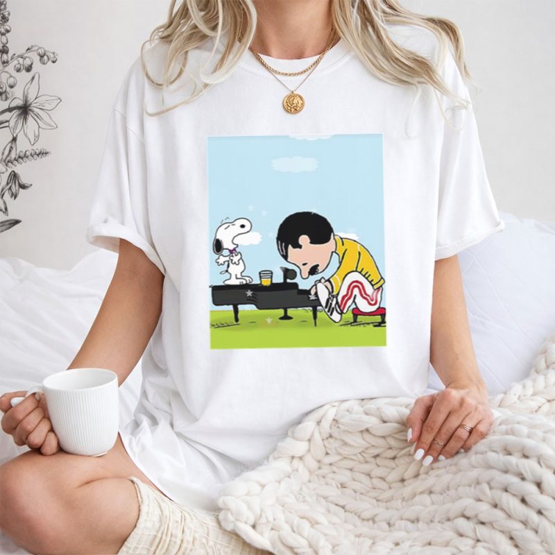 Queen Peanuts Band Freddy Mercury Snoopy 1 T Shirt.jpg