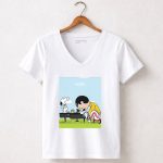 Queen Peanuts Band Freddy Mercury Snoopy 5 Womens V Neck.jpg