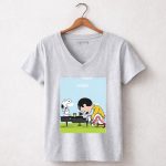 Queen Peanuts Band Freddy Mercury Snoopy 7 Womens V Neck.jpg