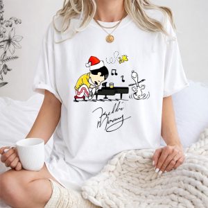Queen Peanuts Freddie Mercury Christmas 1 T Shirt.jpg