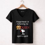 Queen Snoopy Headphones 7 Womens V Neck.jpg